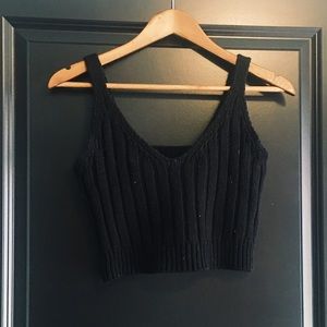 ASOS Knit Black Cropped Tank Top